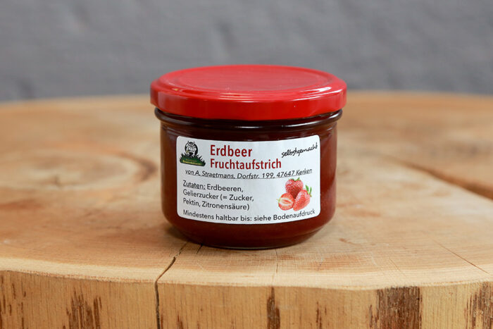 Fruchtaufstrich Erdbeer, 250ml im Glas